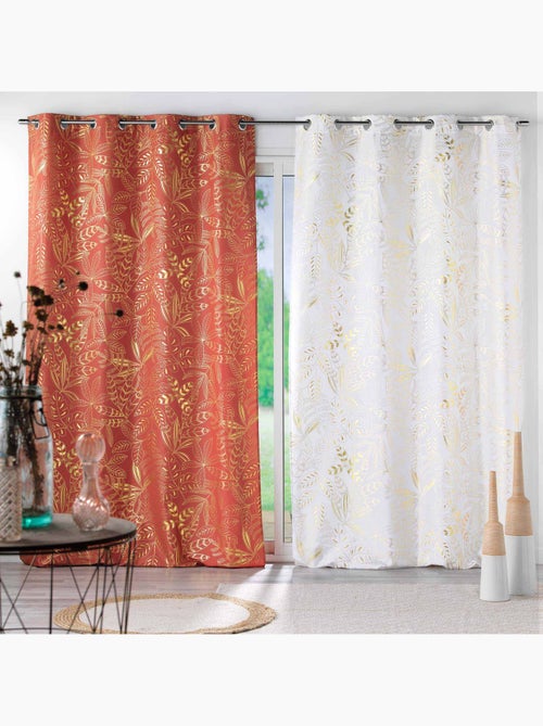 Lot de 2 Rideaux tamisant à oeillets - Kiabi