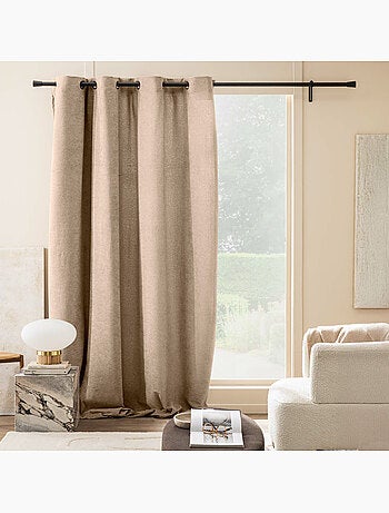 Lot de 2 rideaux tamisants à œillets – Bouclette unie WINONY