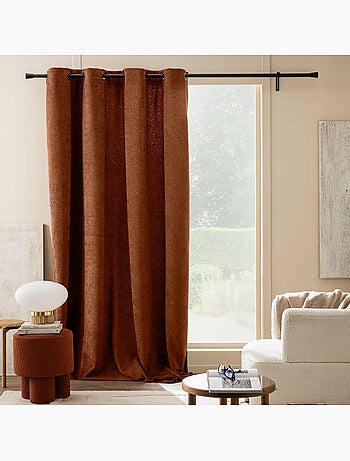 Lot de 2 rideaux tamisants à œillets – Bouclette unie WINONY