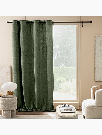 Lot de 2 rideaux tamisants à œillets – Bouclette unie WINONY