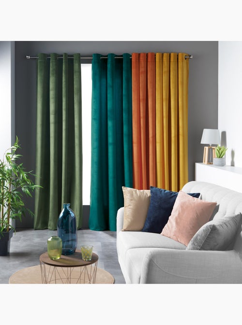 Lot de 2 Rideaux Tamisants à Œillets – Velours Doux – Velvetine - Kiabi