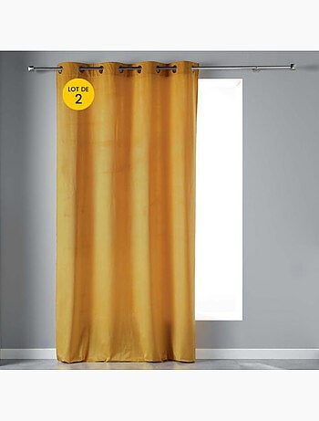 Lot de 2 Rideaux Tamisants à Œillets – Velours Doux – Velvetine