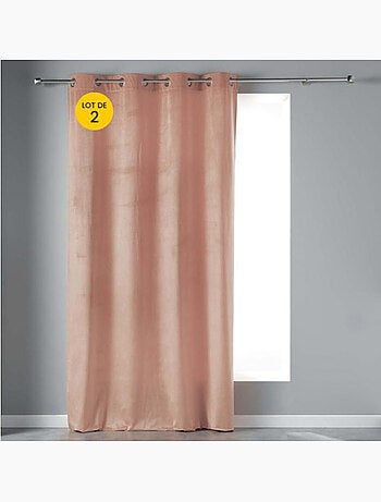 Lot de 2 Rideaux Tamisants à Œillets – Velours Doux – Velvetine