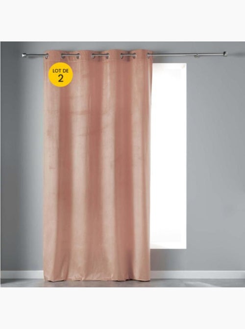 Lot de 2 Rideaux Tamisants à Œillets – Velours Doux – Velvetine - Kiabi Lot de 2 Rideaux Tamisants à Œillets – Velours Doux – Velvetine - Kiabi