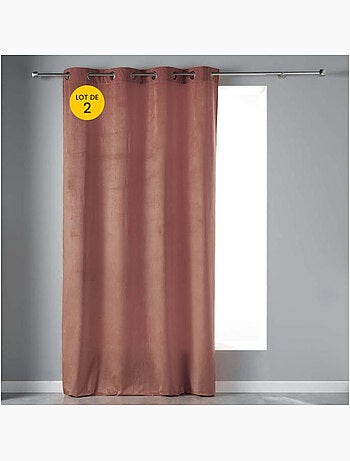 Lot de 2 Rideaux Tamisants à Œillets – Velours Doux – Velvetine