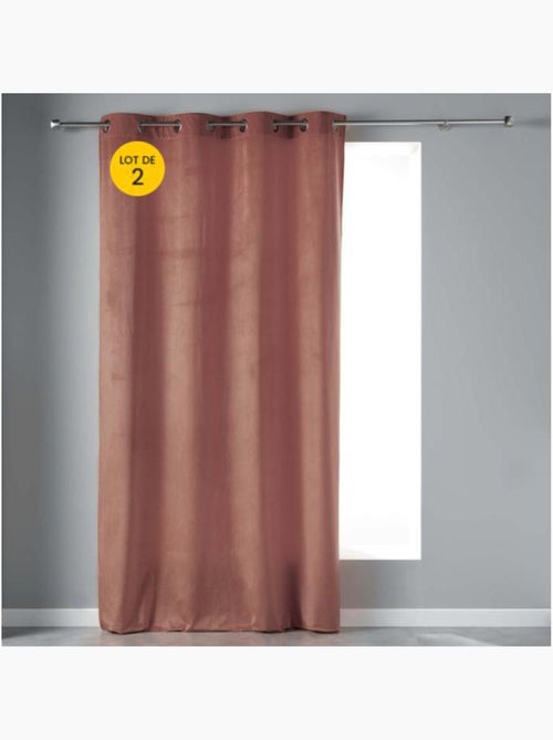 Lot de 2 Rideaux Tamisants à Œillets – Velours Doux – Velvetine - Kiabi Lot de 2 Rideaux Tamisants à Œillets – Velours Doux – Velvetine - Kiabi