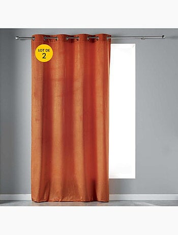 Lot de 2 Rideaux Tamisants à Œillets – Velours Doux – Velvetine