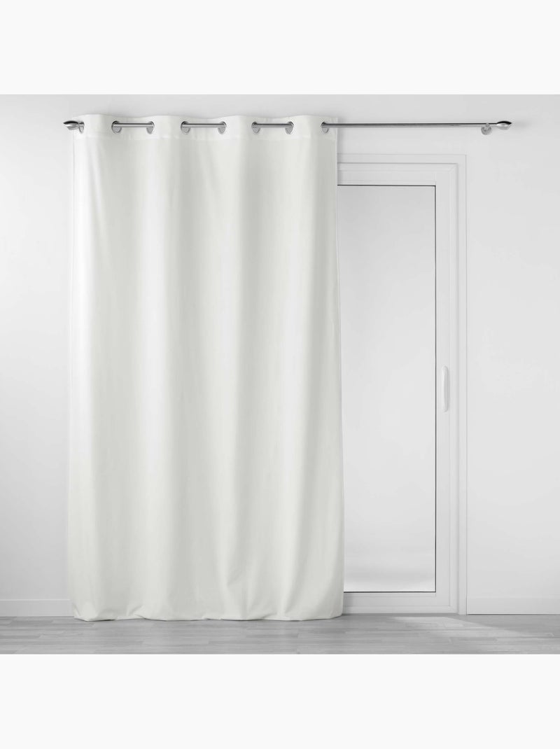 Lot de 2 Rideaux tamisants à œillets – Velours relief Velouriane Blanc - Kiabi