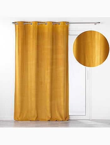 Lot de 2 Rideaux tamisants à œillets – Velours relief Velouriane