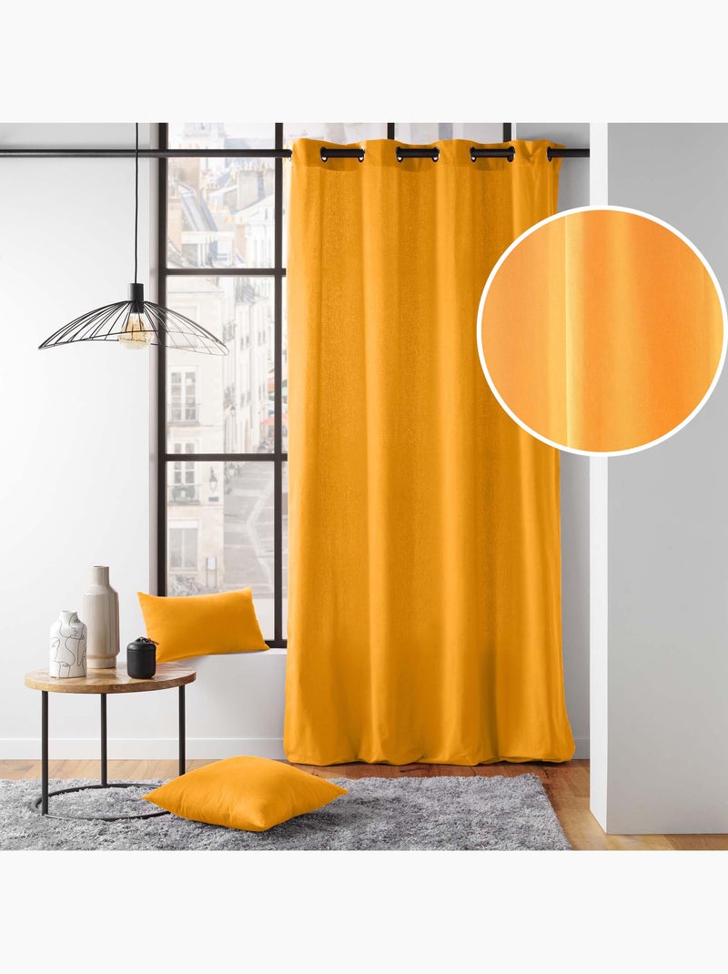 Lot de 2 Rideaux – Twily – Polycoton Jaune - Kiabi