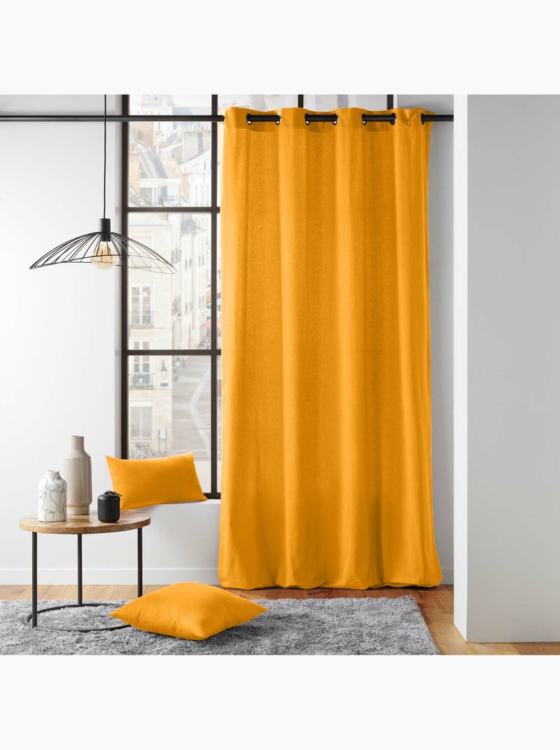 Lot de 2 Rideaux – Twily – Polycoton Jaune - Kiabi