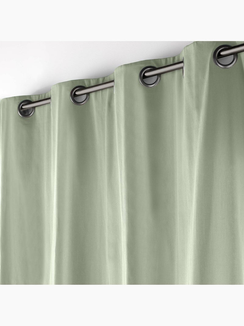 Lot de 2 rideaux – twily – polycoton Vert Sauge - Kiabi