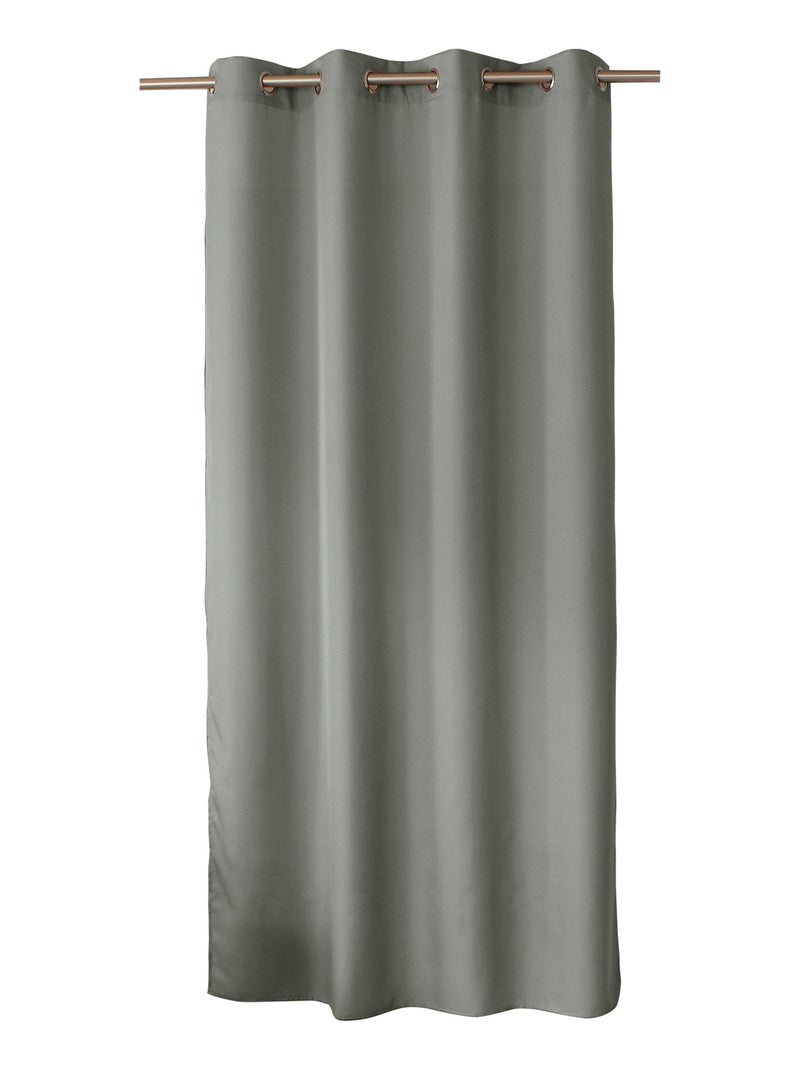 Lot de 2 rideaux uni à œillets BASIC Gris clair - Kiabi