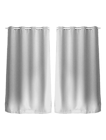 Lot de 2 Rideaux uni avec œillets