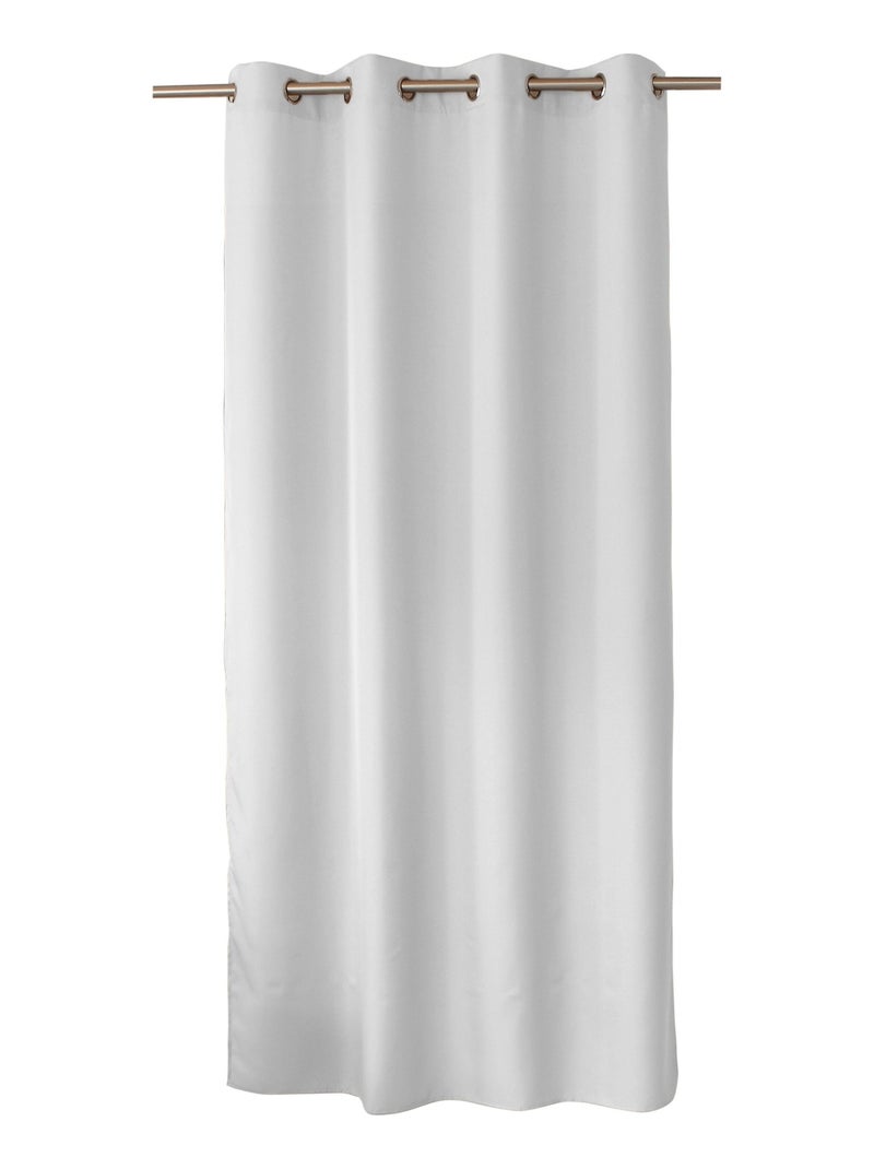 Lot de 2 Rideaux uni avec œillets Blanc - Kiabi