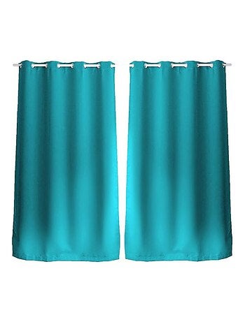 Lot de 2 Rideaux uni avec œillets