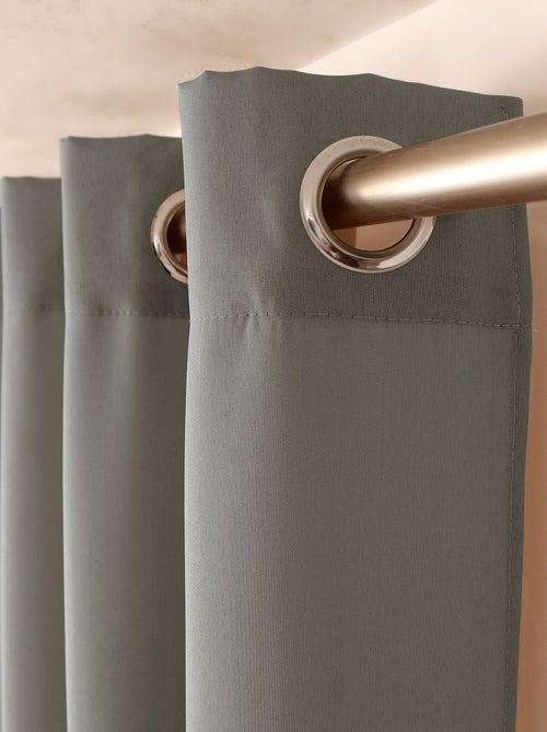 Lot de 2 Rideaux uni avec œillets - Kiabi