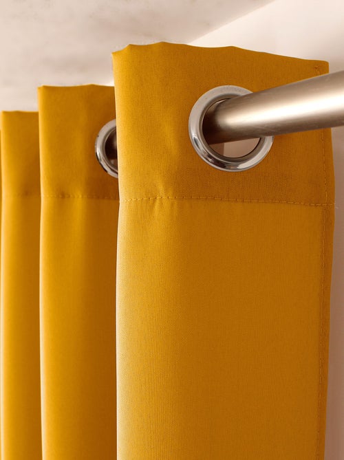 Lot de 2 Rideaux uni avec œillets - Kiabi