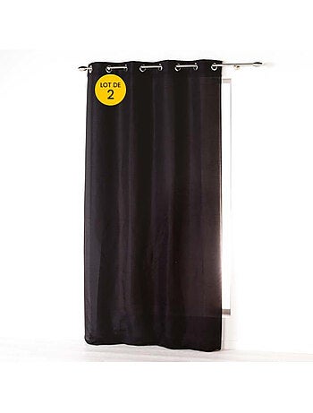 Lot de 2 Rideaux Unis à Œillets – Microfibre