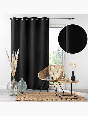 Lot de 2 Rideaux Unis à Œillets – Microfibre