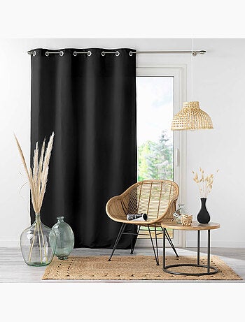 Lot de 2 Rideaux Unis à Œillets – Microfibre