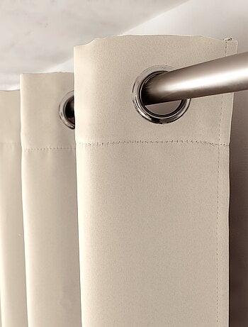 Lot de 2 Rideaux unis occultants avec œillets