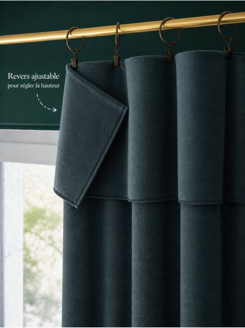 Lot de 2 rideaux velours  – Anneaux pince – Coton épais – CÉSAR - Kiabi