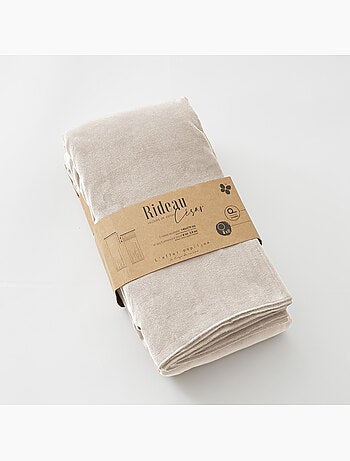 Lot de 2 rideaux velours – Anneaux pince – Coton épais – CÉSAR