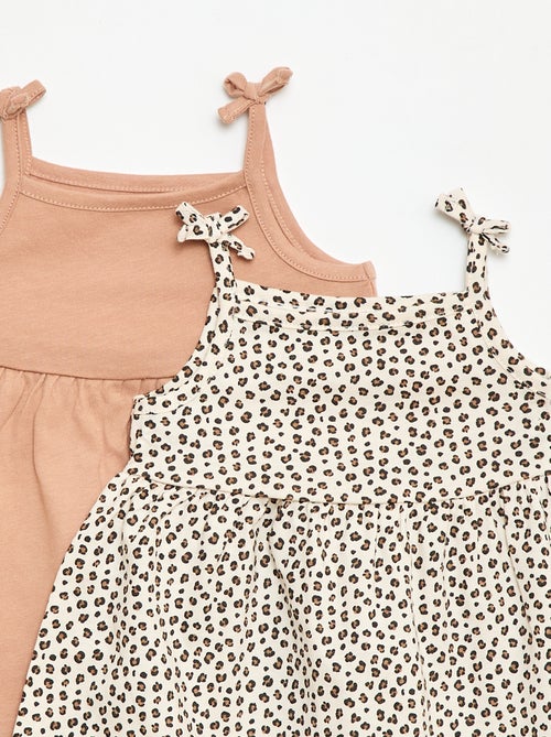 Lot de 2 robes à bretelles - Kiabi