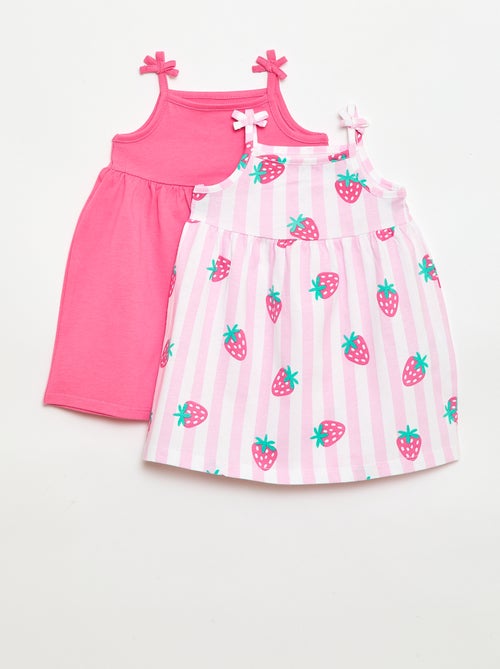 Lot de 2 robes à bretelles - Kiabi