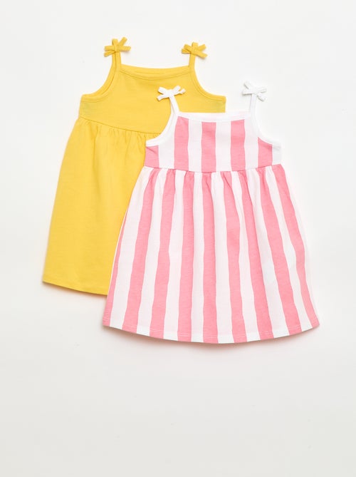 Lot de 2 robes à bretelles - Kiabi