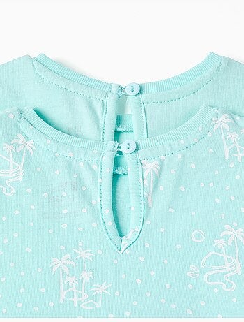 Lot de 2 robes à manches courtes unies/imprimées