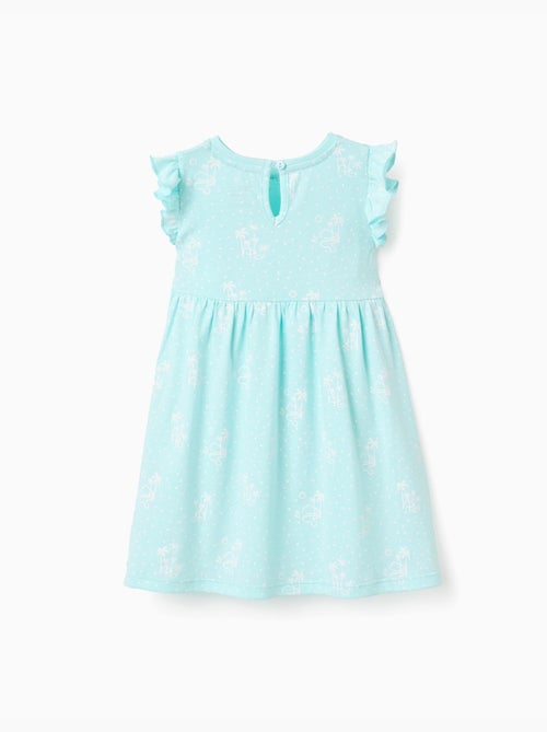 Lot de 2 robes à manches courtes unies/imprimées - Kiabi