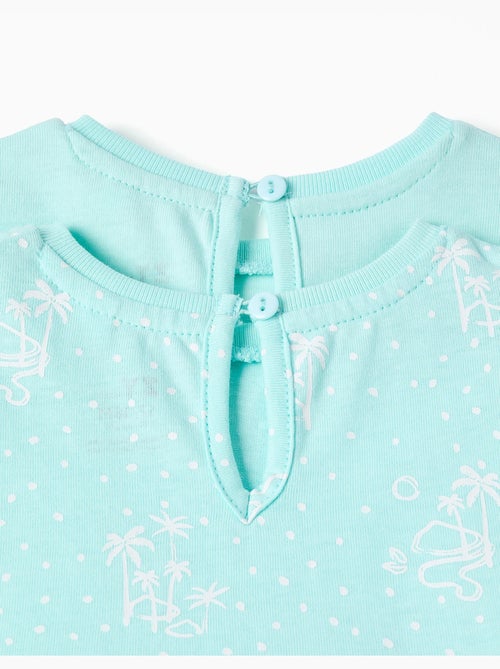 Lot de 2 robes à manches courtes unies/imprimées - Kiabi