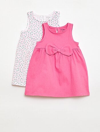 Lot de 2 robes avec nœud fantaisie