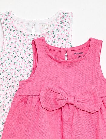 Lot de 2 robes avec nœud fantaisie