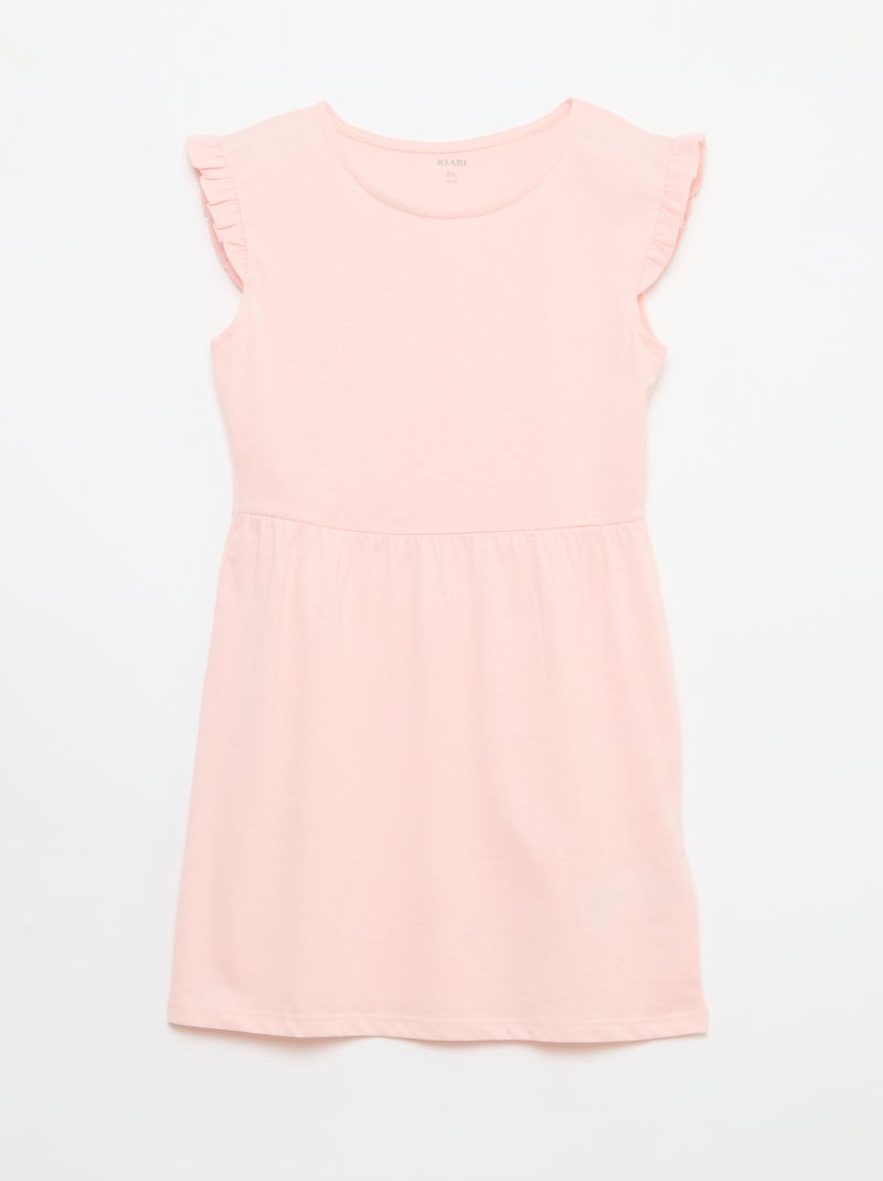 Lot de 2 robes en jersey sans manches avec volants Rose - Kiabi