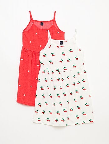 Lot de 2 robes en maille crêpée