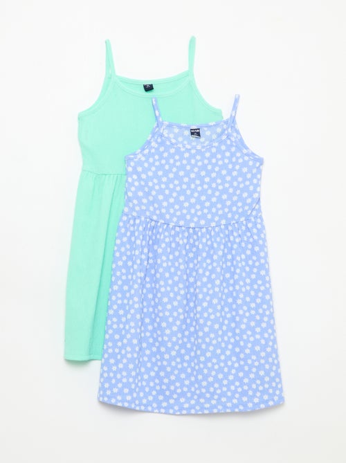 Lot de 2 robes en maille crêpée - Kiabi