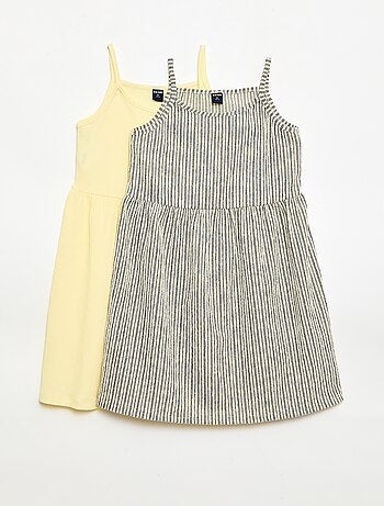 Lot de 2 robes en maille crêpée