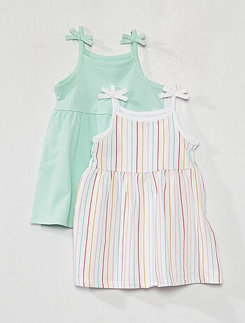 Lot de 2 robes en maille jersey - Kiabi