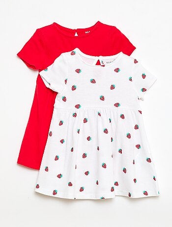 Lot de 2 robes manches courtes