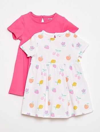 Lot de 2 robes manches courtes