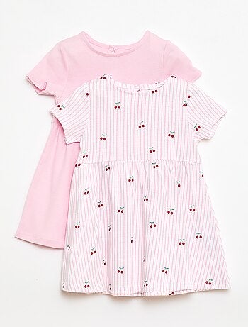 Lot de 2 robes manches courtes