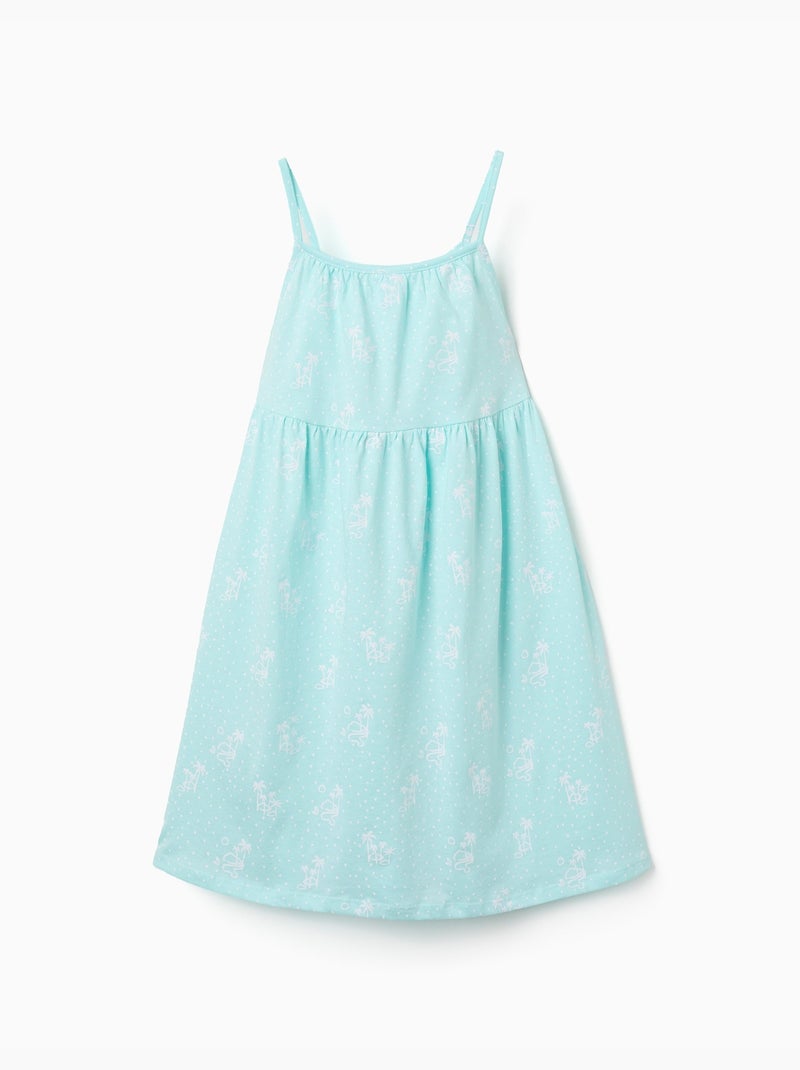 Lot de 2 robes sans manches unies et imprimées Bleu clair - Kiabi