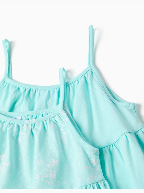 Lot de 2 robes sans manches unies et imprimées - Kiabi