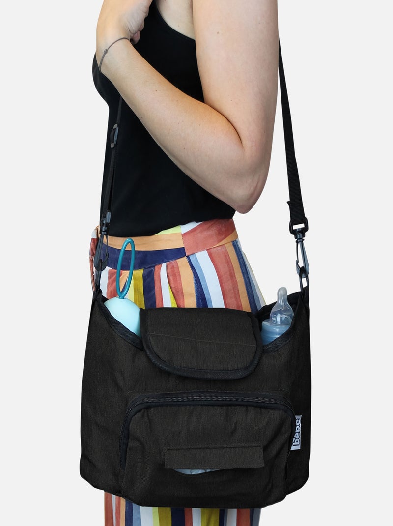 Lot de 2 sacs à langer, de rangement pour poussette - Monsieur Bébé Noir - Kiabi
