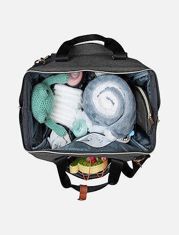 Lot de 2 sacs à langer multifonction pour bébé 12 poches avec trousse isotherme - Monsieur Bébé
