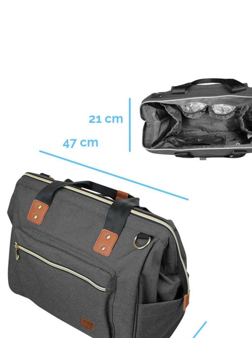 Lot de 2 sacs à langer multifonction pour bébé 12 poches avec trousse isotherme - Monsieur Bébé - Kiabi