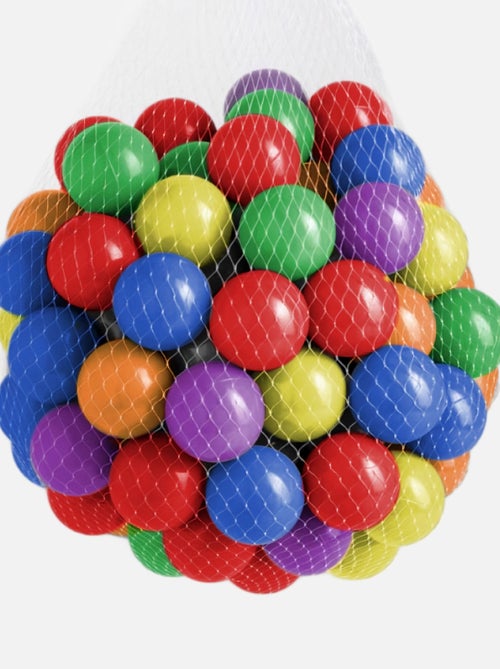 Lot de 2 sacs de 100 balles de jeu ou de piscine  5,5 cm - Monsieur Bébé - Kiabi